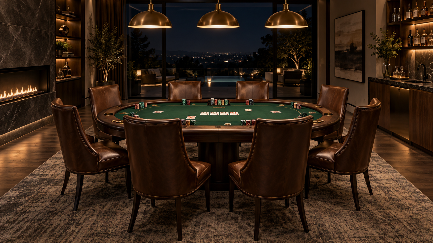 Illustrative inspiration for a home poker room